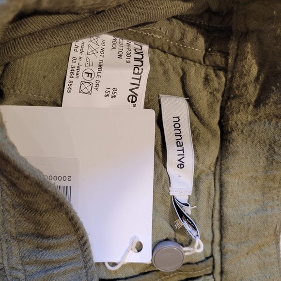NWT Nonnative Wool Cotton Straight Leg Olive Pants Size M - Picture 3 of 4